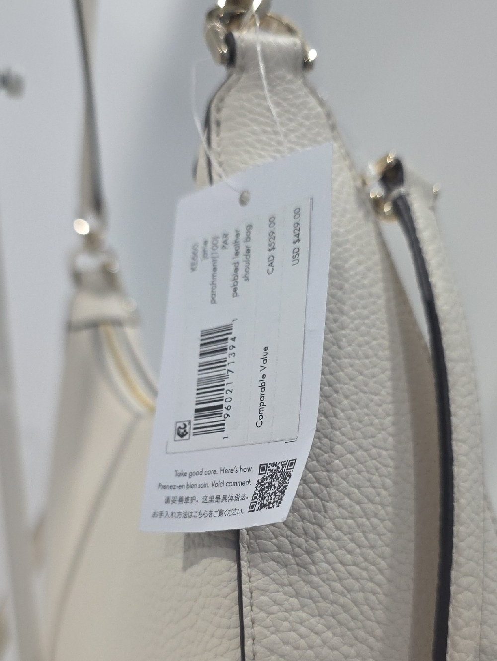 NWT ✅ Kate Spade JANIE Pebbled Leather Shoulder Bag PARCHMENT KE660 ⭐ NWT - Picture 6 of 14